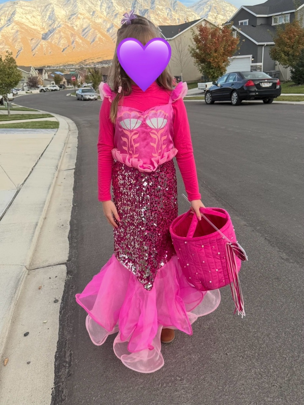 Chasing Fireflies Hot Pink Sequin Mermaid Costume